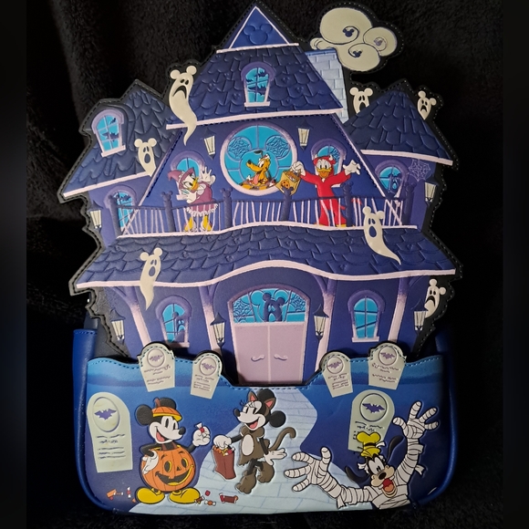 Disney Haunted Mansion Loungefly Mini Backpack and Wallet
